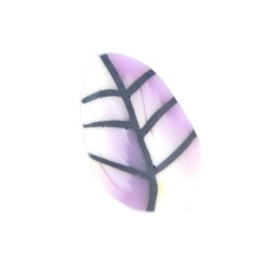 Purple and white polymer leaf