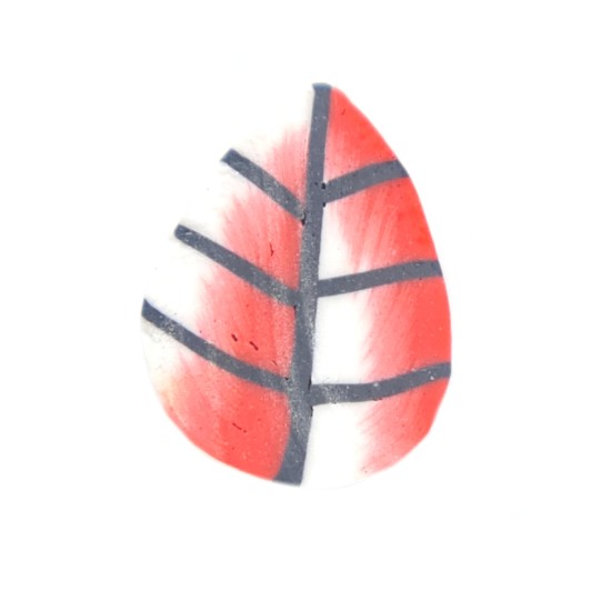 Red and white polymer leaf