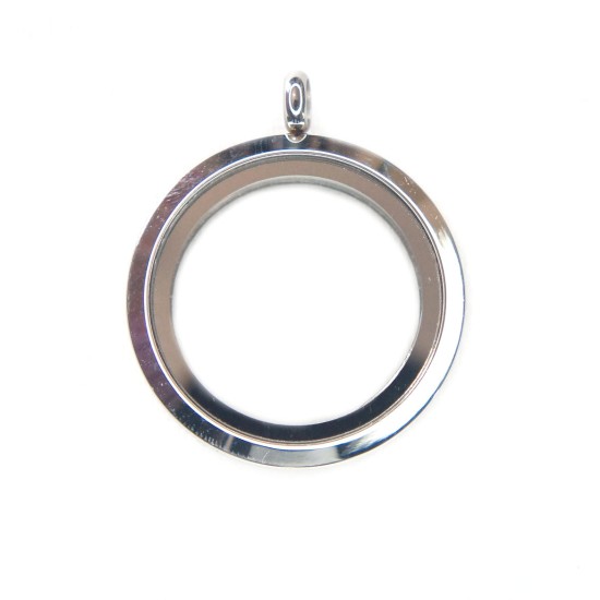 30mm Stainless steel smooth round locket 