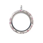 30mm Stainless steel flower round locket 