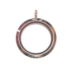 Rose gold smooth locket necklace