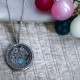 30mm Crystal round locket necklace