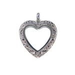 Filigree heart locket necklace