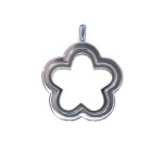 Small flower locket necklace