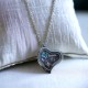 Smooth heart locket necklace