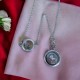 Duo stainless steel locket necklace