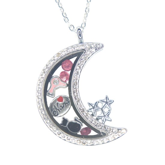 Crystal moon necklace