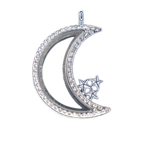 Crystal moon necklace