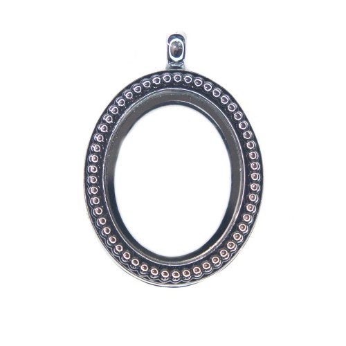 Oval locket necklace
