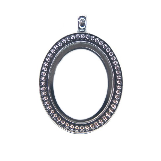 Oval locket necklace