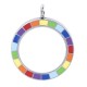 Rainbow insert locket necklace