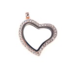 Rose gold crystal heart locket necklace Rose gold crystal heart locket necklace