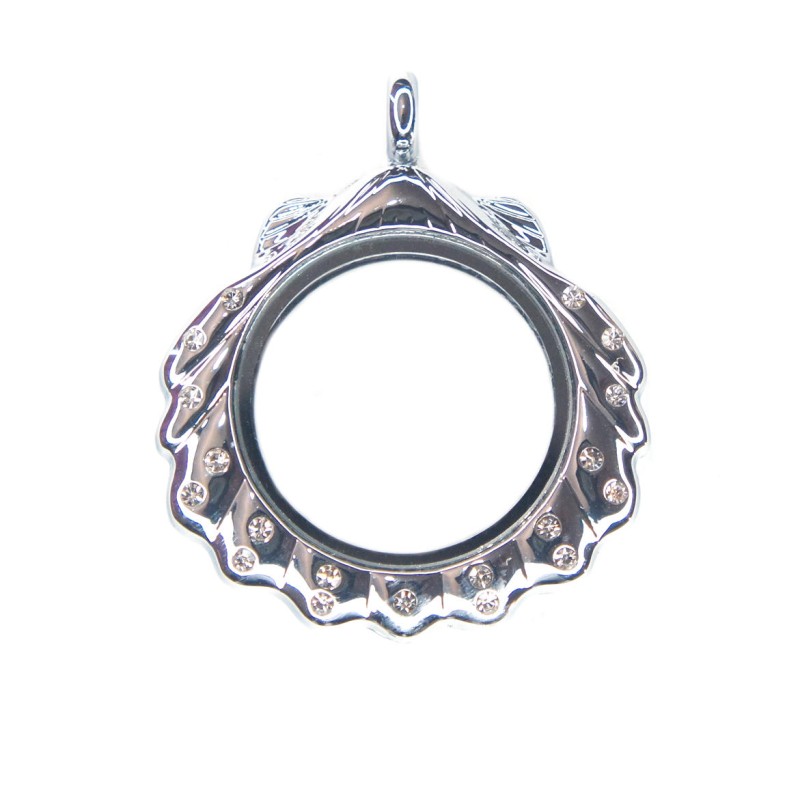 Crystal shell locket necklace Crystal shell locket necklace