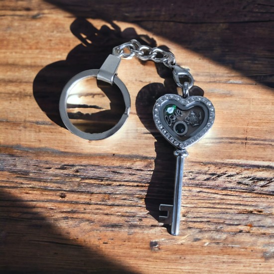 Crystal key keyring