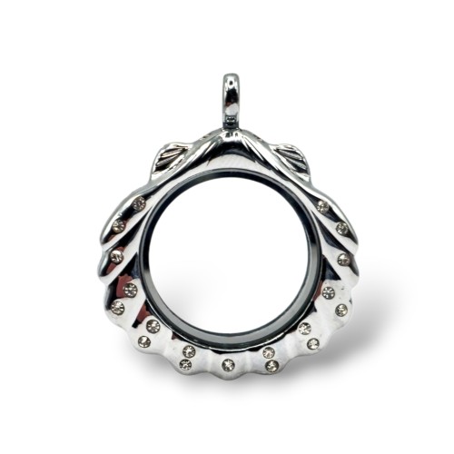 Crystal Shell Locket Necklace