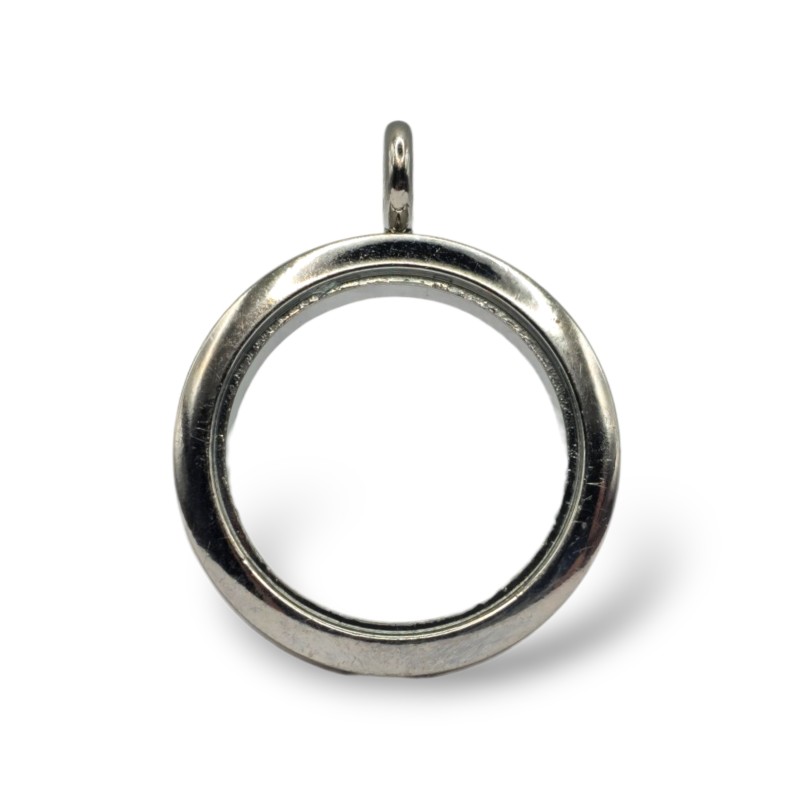 30mm Smooth Round Locket Necklace