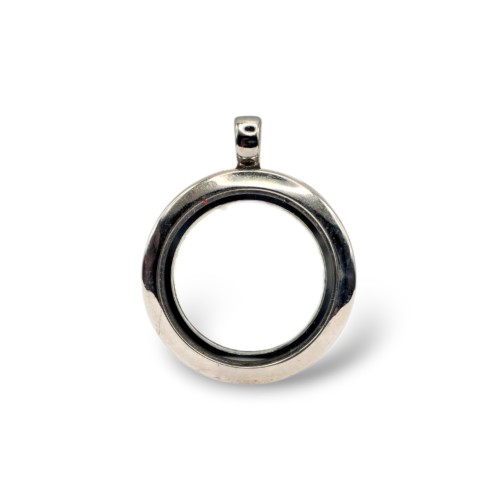 Small round locket necklace