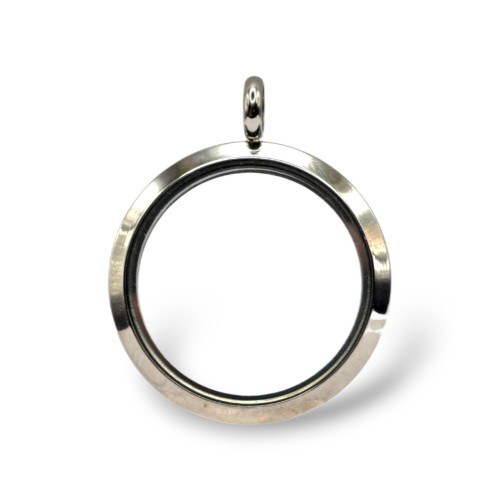 30mm Stainless Steel Smooth Round Locket 