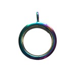 30mm Smooth Rainbow Memory Locket