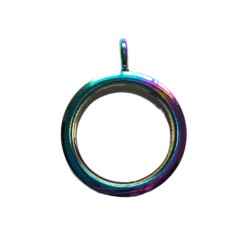 30mm Smooth Rainbow Memory Locket
