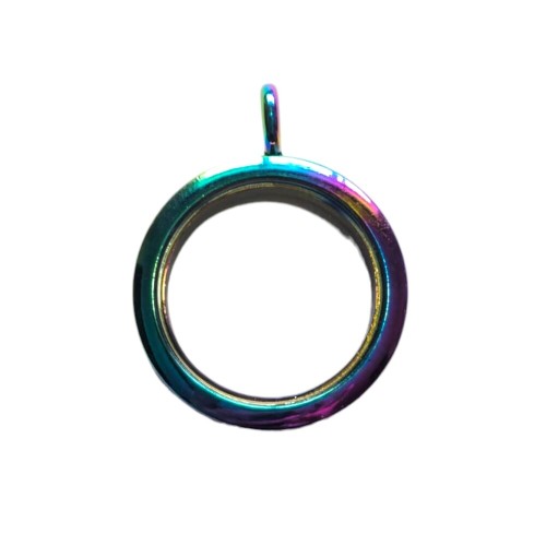30mm Smooth Rainbow Memory Locket