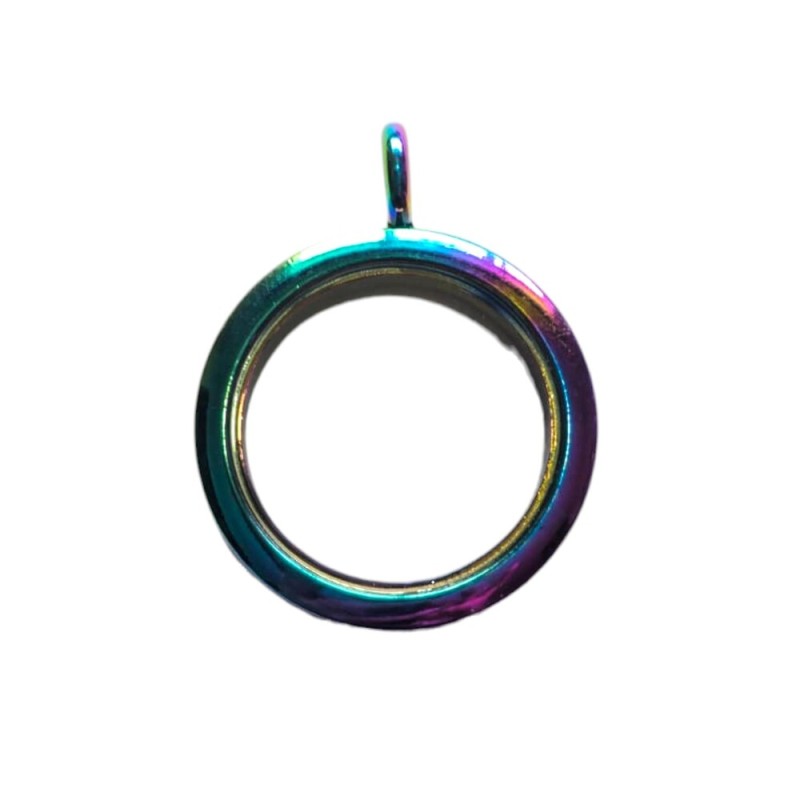 30mm Smooth Rainbow Memory Locket