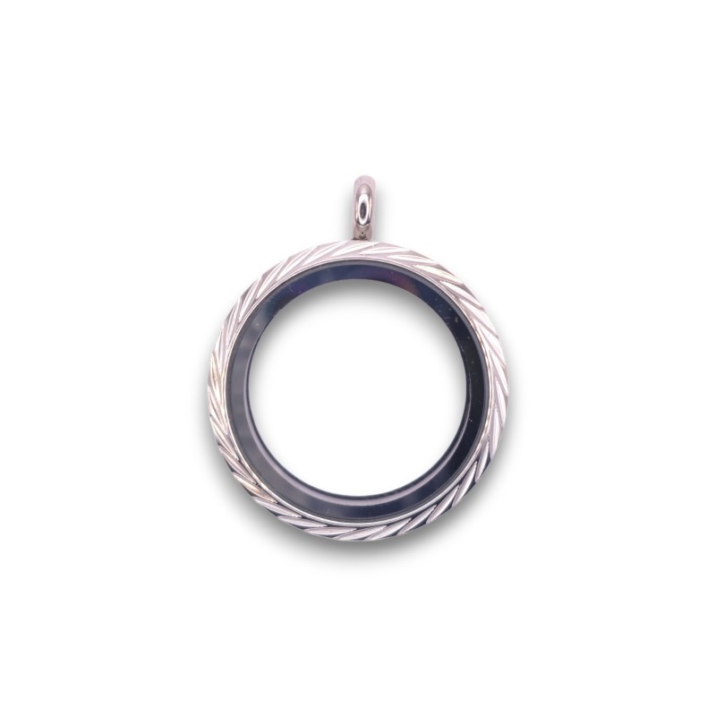 30mm diamond cut locket necklace