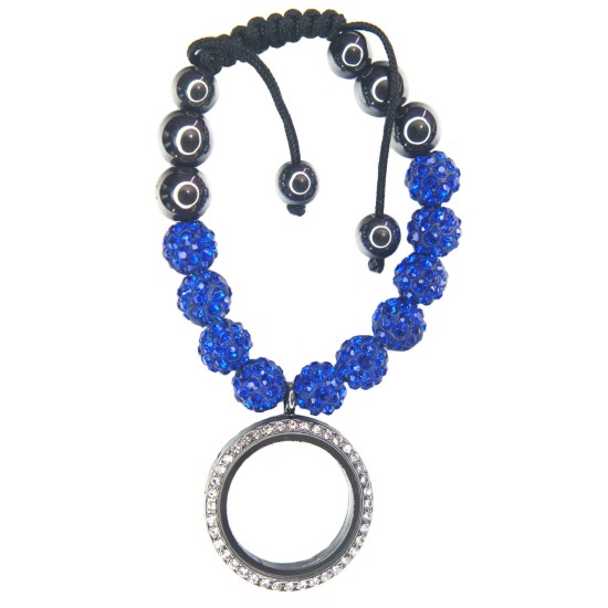 Dark blue shambala bracelet