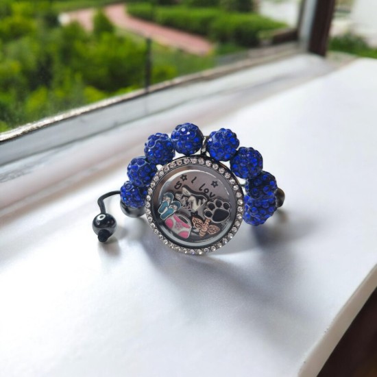 Dark blue shambala bracelet