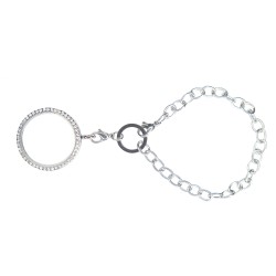 Crystal round O ring bracelet