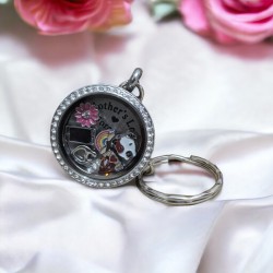 30mm Crystal keyring