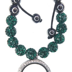 Dark green shambala bracelet