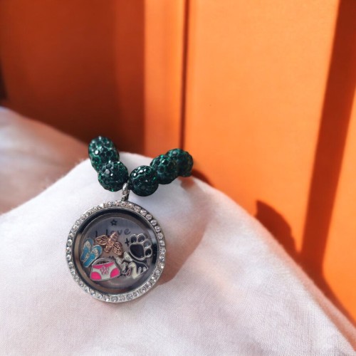 Dark green shambala bracelet Dark green shambala bracelet