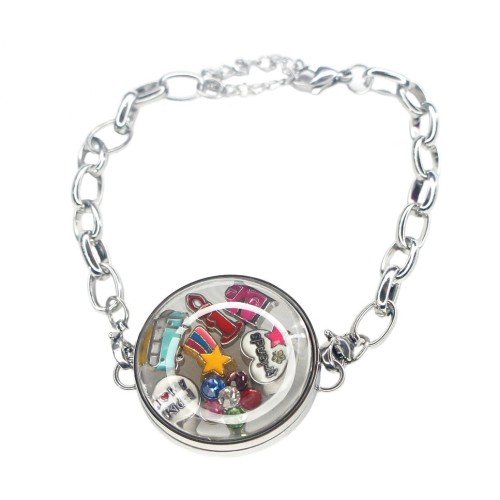 30mm round domed bracelet