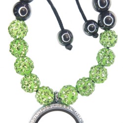 Green shambala bracelet