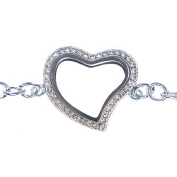 Heart crystal bracelet