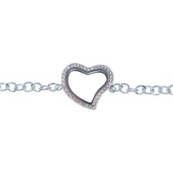 Heart crystal bracelet