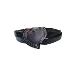 Leather heart bracelet