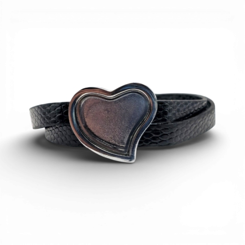 Leather Heart Bracelet