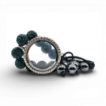 Dark Green Shambala Bracelet