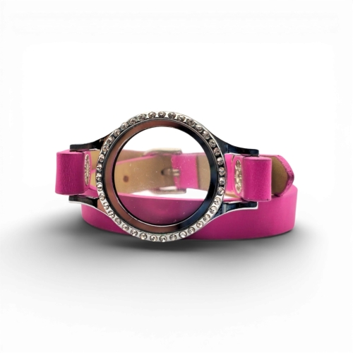 30mm Bright Pink Wraparound Bracelet