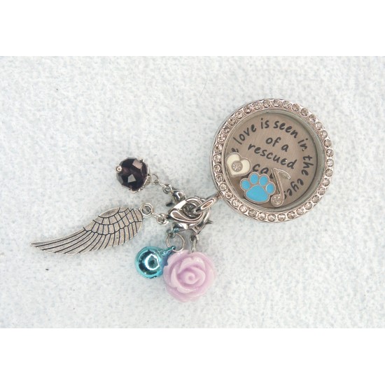 30mm Crystal round locket sticker