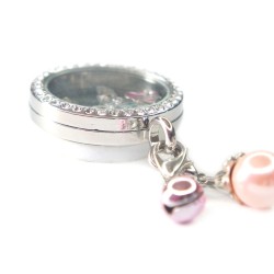 30mm Crystal round locket sticker