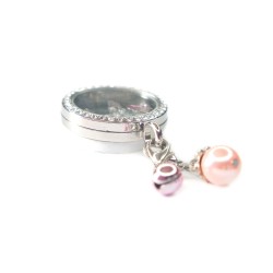 30mm Crystal round locket sticker