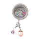 30mm Crystal round locket sticker