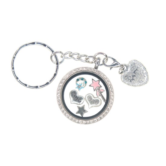 30mm Crystal keyring