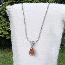 Amber teardrop pendant