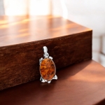 Amber Tortoise Pendant