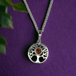 Amber tree of life pendant