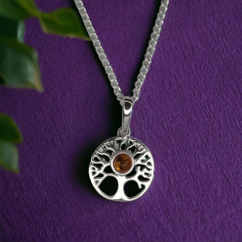 Amber Tree Of Life Pendant